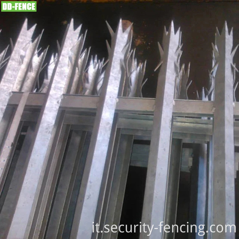 Giardino di sicurezza in ferro d'acciaio zincato Europa Pannello di scherma Palisade Metal Palisade Fence